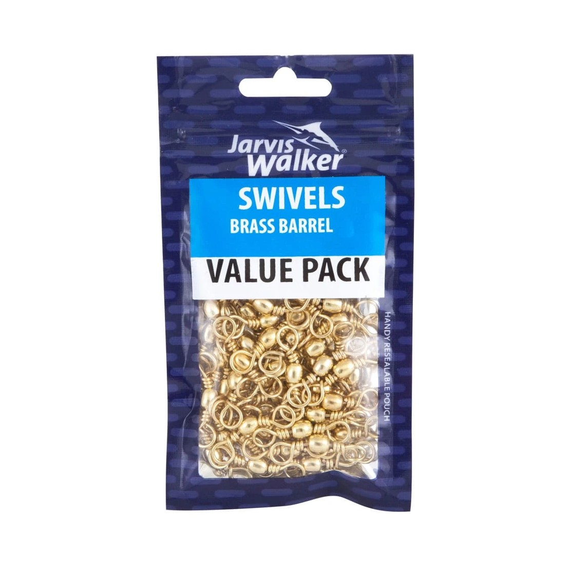 1 Jarvis Walker Brass Barrel Swivels - Size 8, 1 of 3