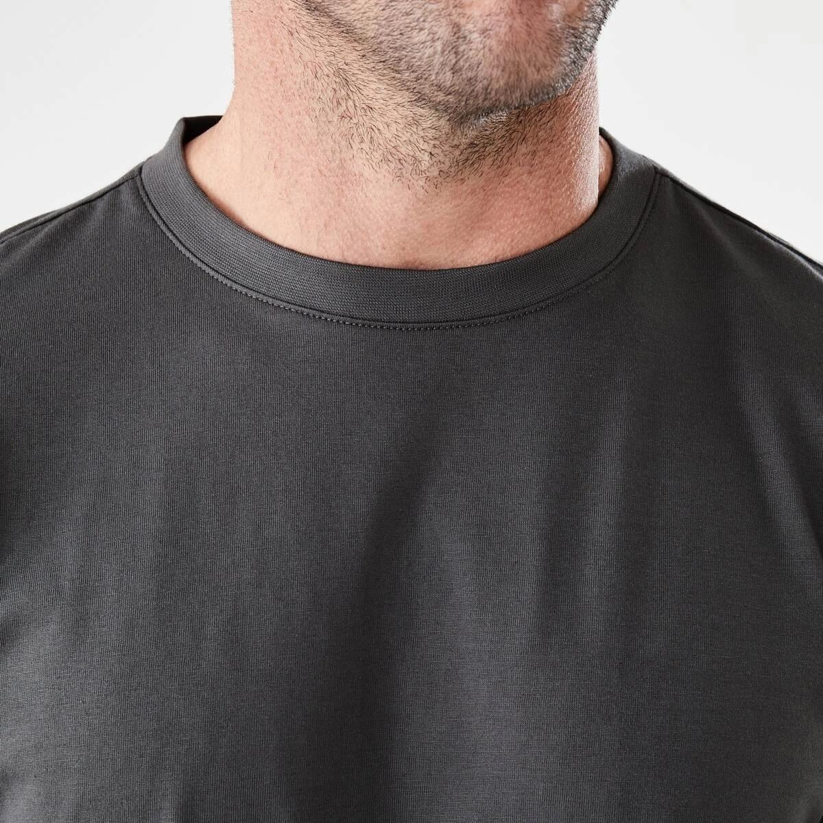 5 Australian Cotton Crew Neck T-shirt SEAL GREY, 5 of 5
