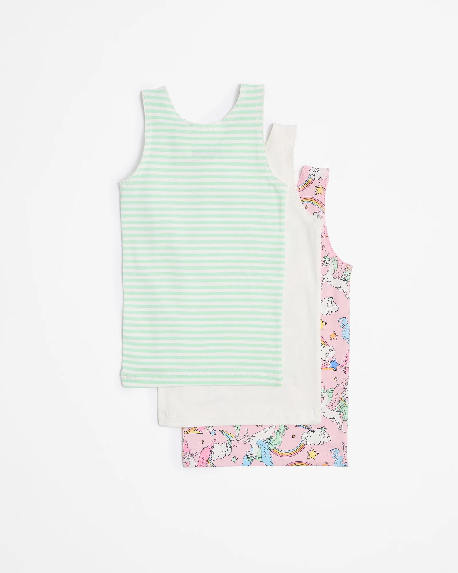 5 Maxx Girls Cotton Vests 3 Pack PEGASUS, 5 of 5