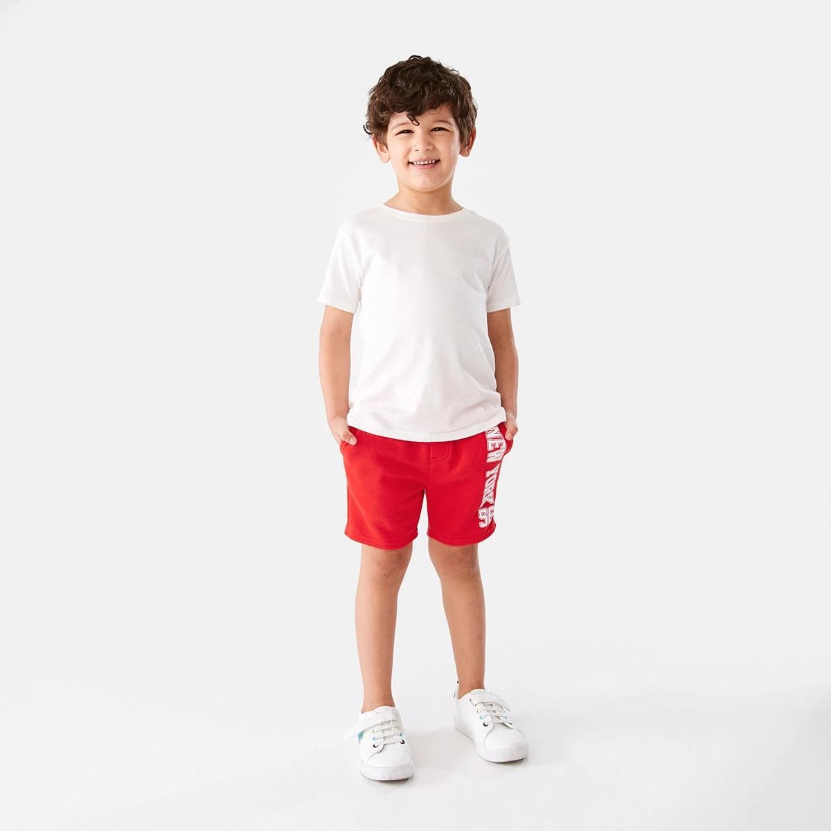6 Graphic Knit Shorts Flame Red, 6 of 9