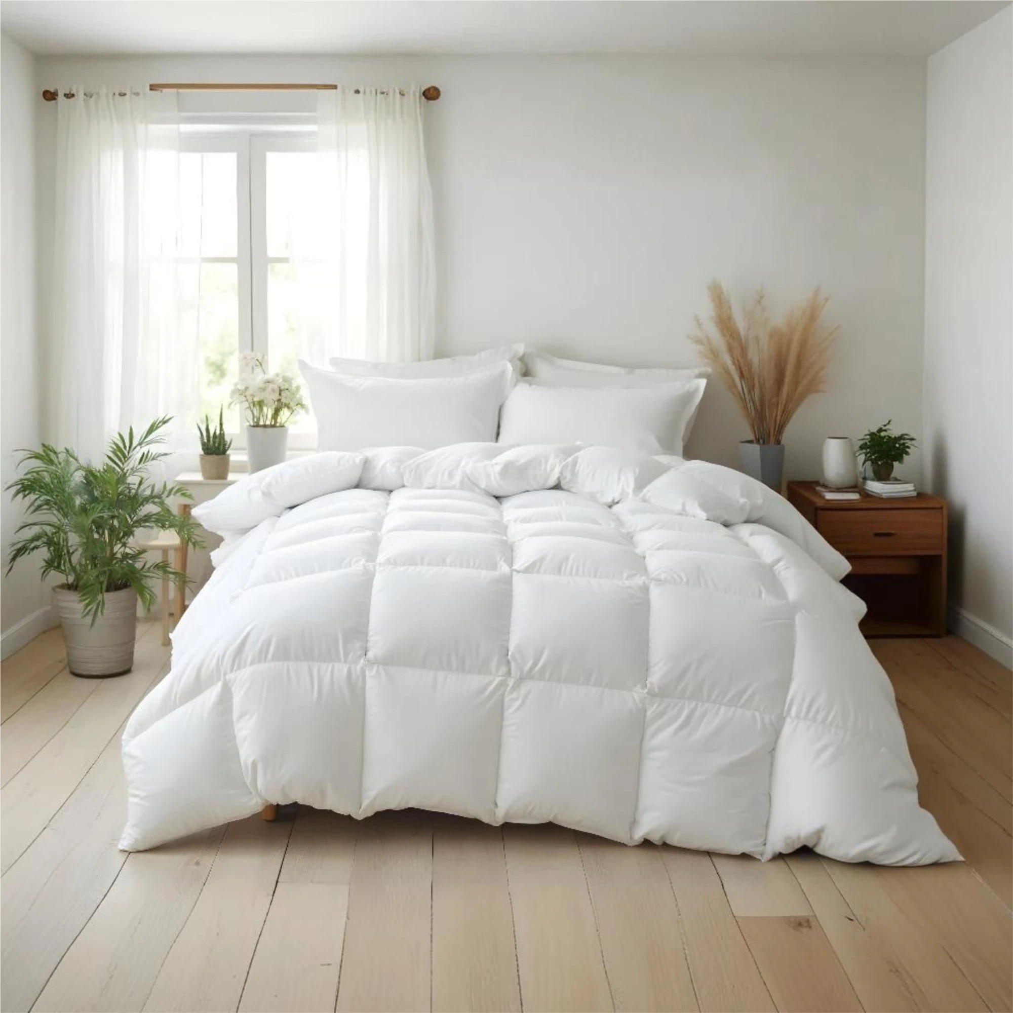 1 Royal Comfort 500GSM Plush Duck Feather Down Quilt Ultra Warm Soft - All Seasons - Double Bed - White, 1 of 5