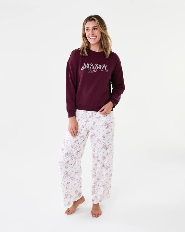 Sweat Top and Flannel Pants Pyjama
