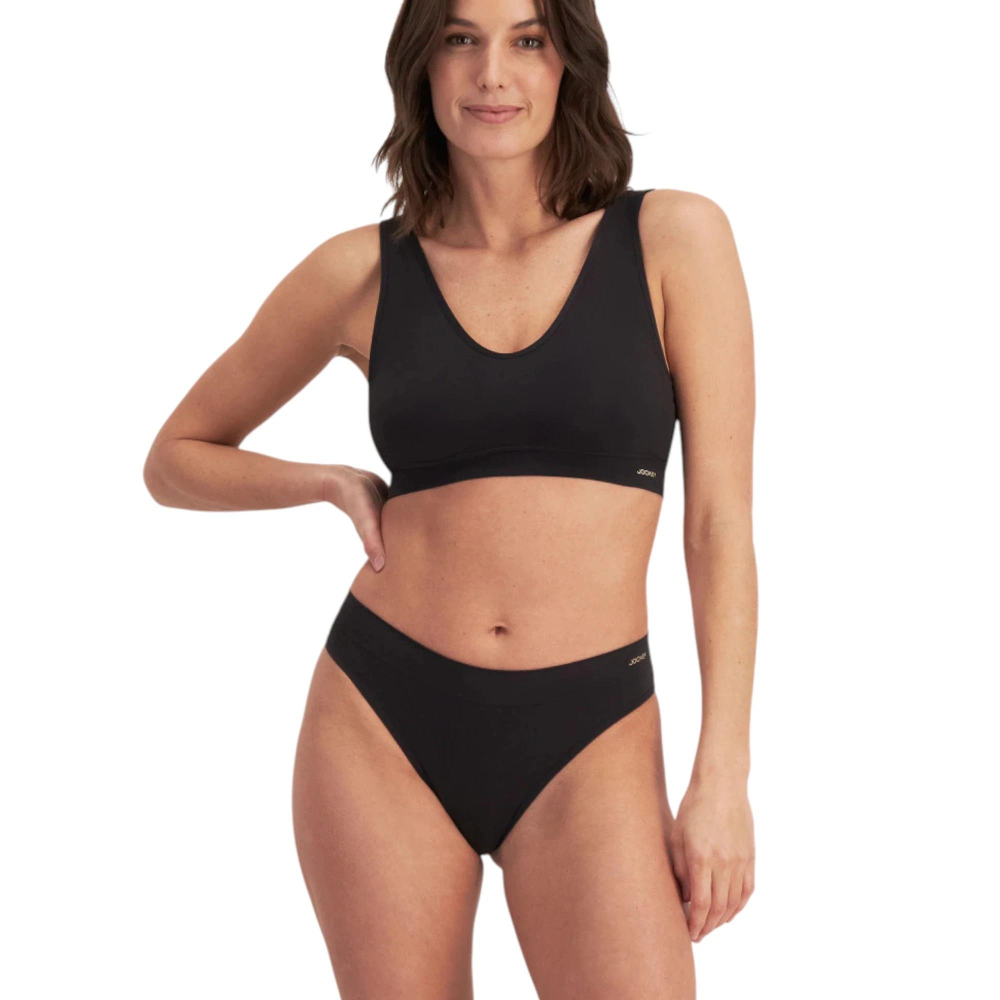 1 Jockey 6 Pack Womens Skimmies Ultra Smooth Gee Underwear BLACK, 1 of 3