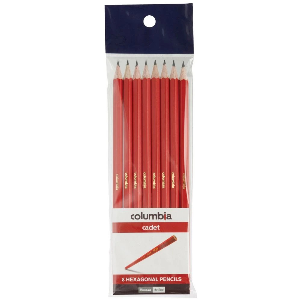 1 Columbia Cadet Hexagonal Graphite Pencils HB 8 Pack, 1 of 5