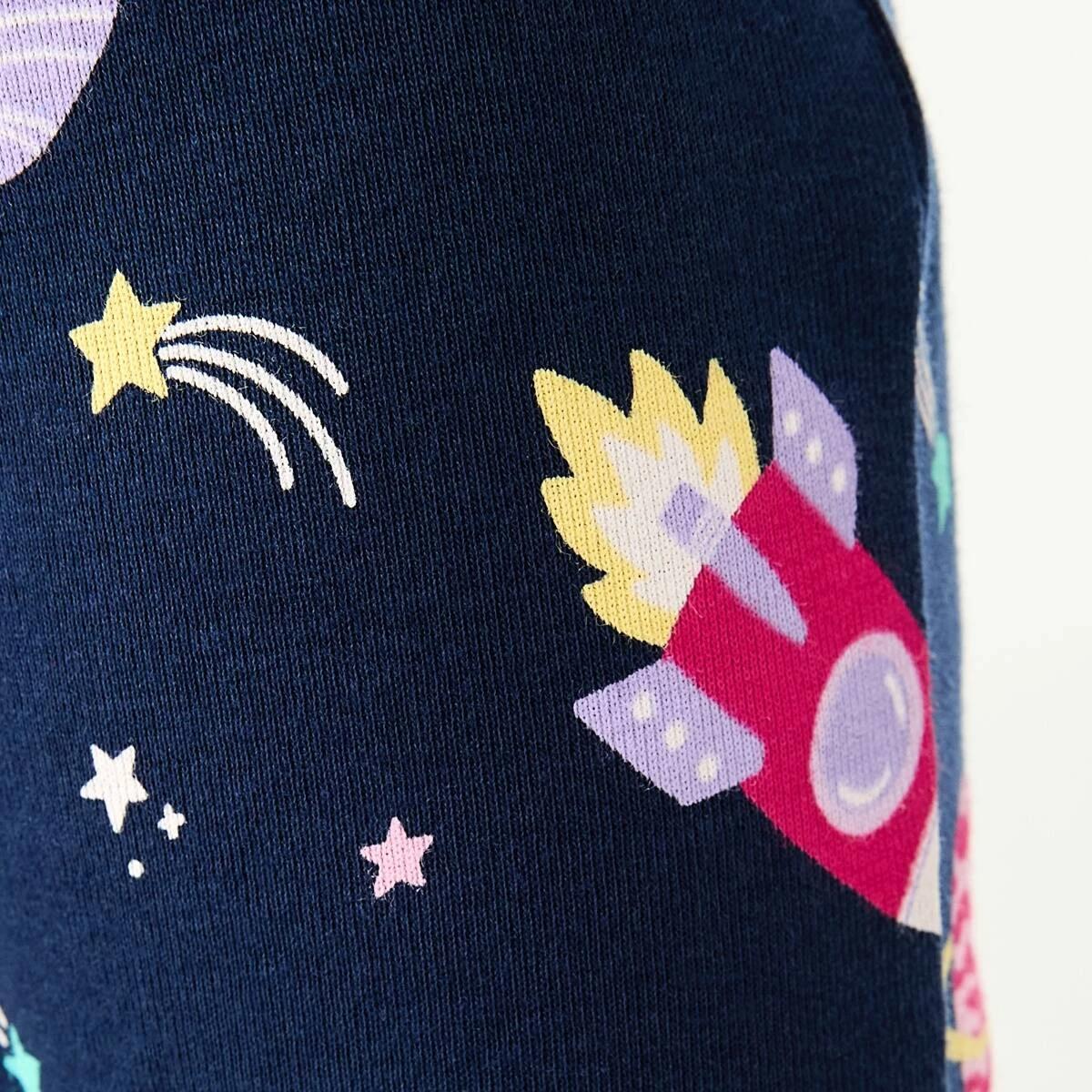 6 Rib Pyjama Set Blu Planet, 6 of 10
