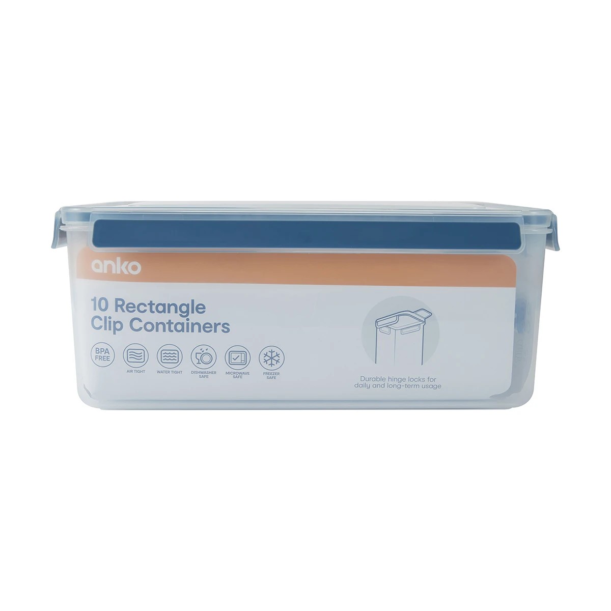 9 10 Pack Rectangle Clip Containers, 9 of 9