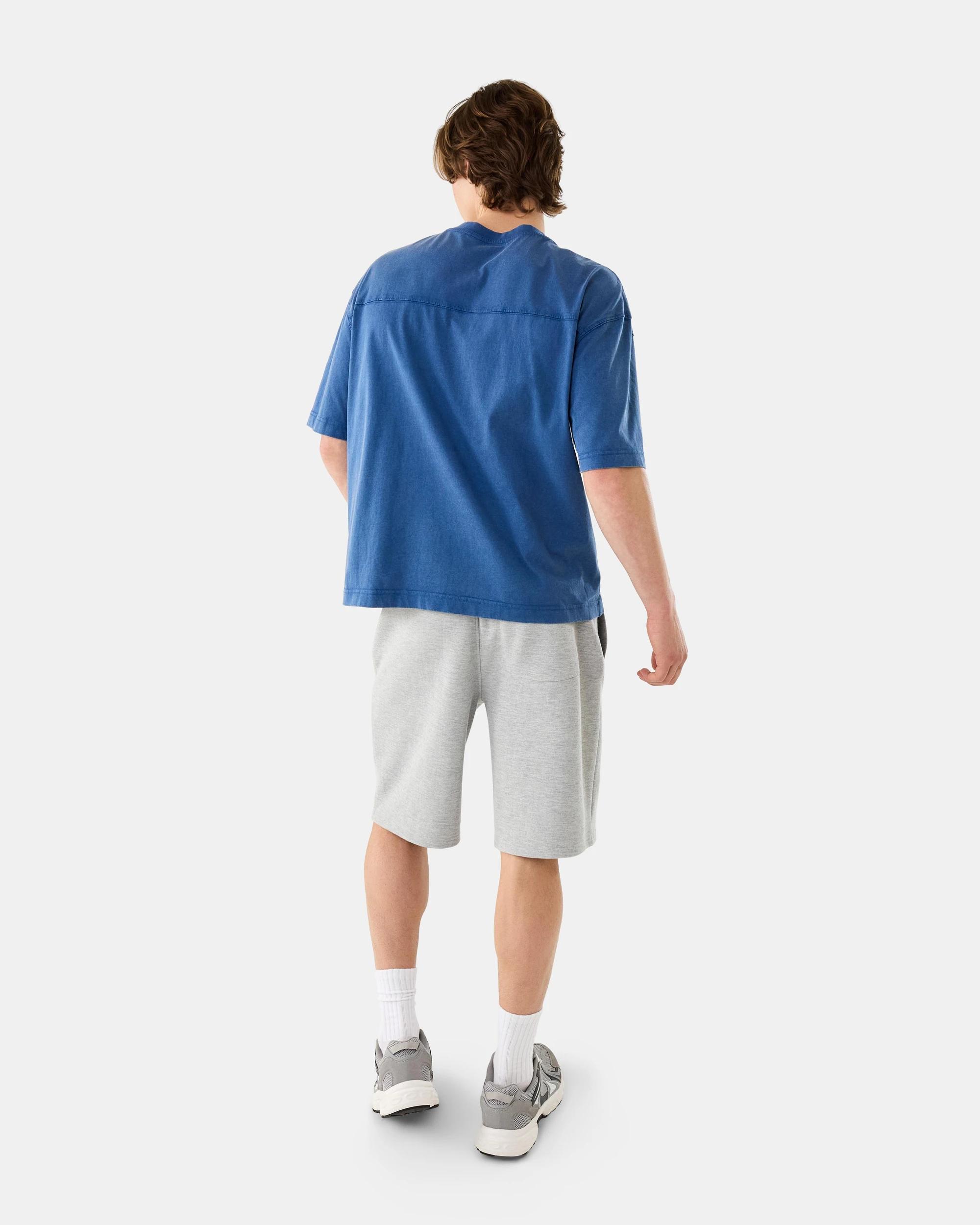 4 Boxy V-Neck Washed Print T-shirt Blu 86, 4 of 7
