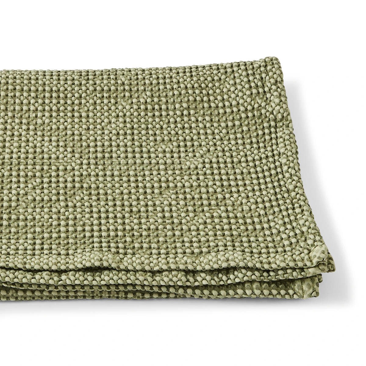 6 Stonewashed Cotton Waffle Throw - Fern, 6 of 7