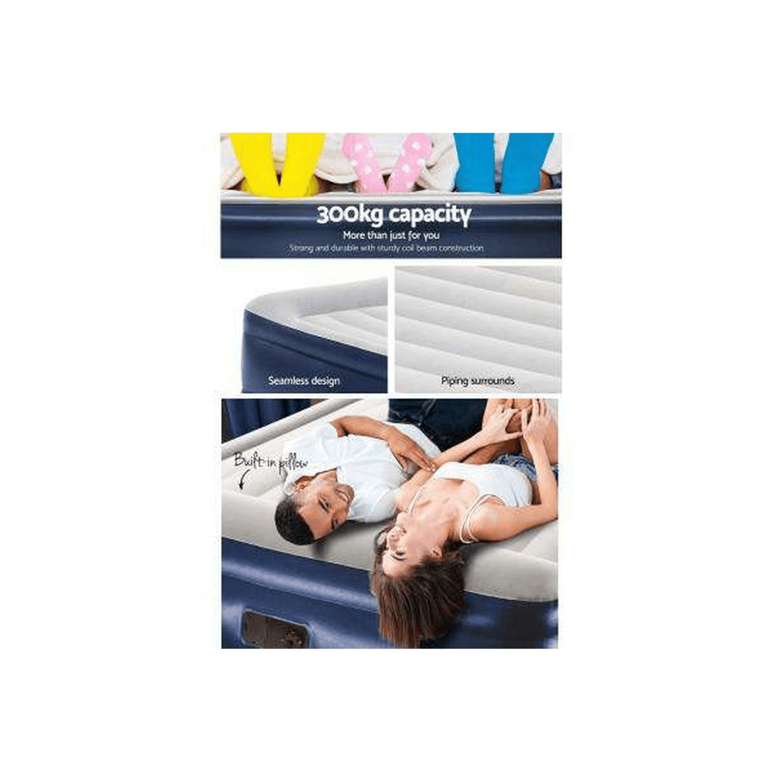 5 Bestway Air Mattress King Inflatable Bed 56cm Airbed - Blue, 5 of 6