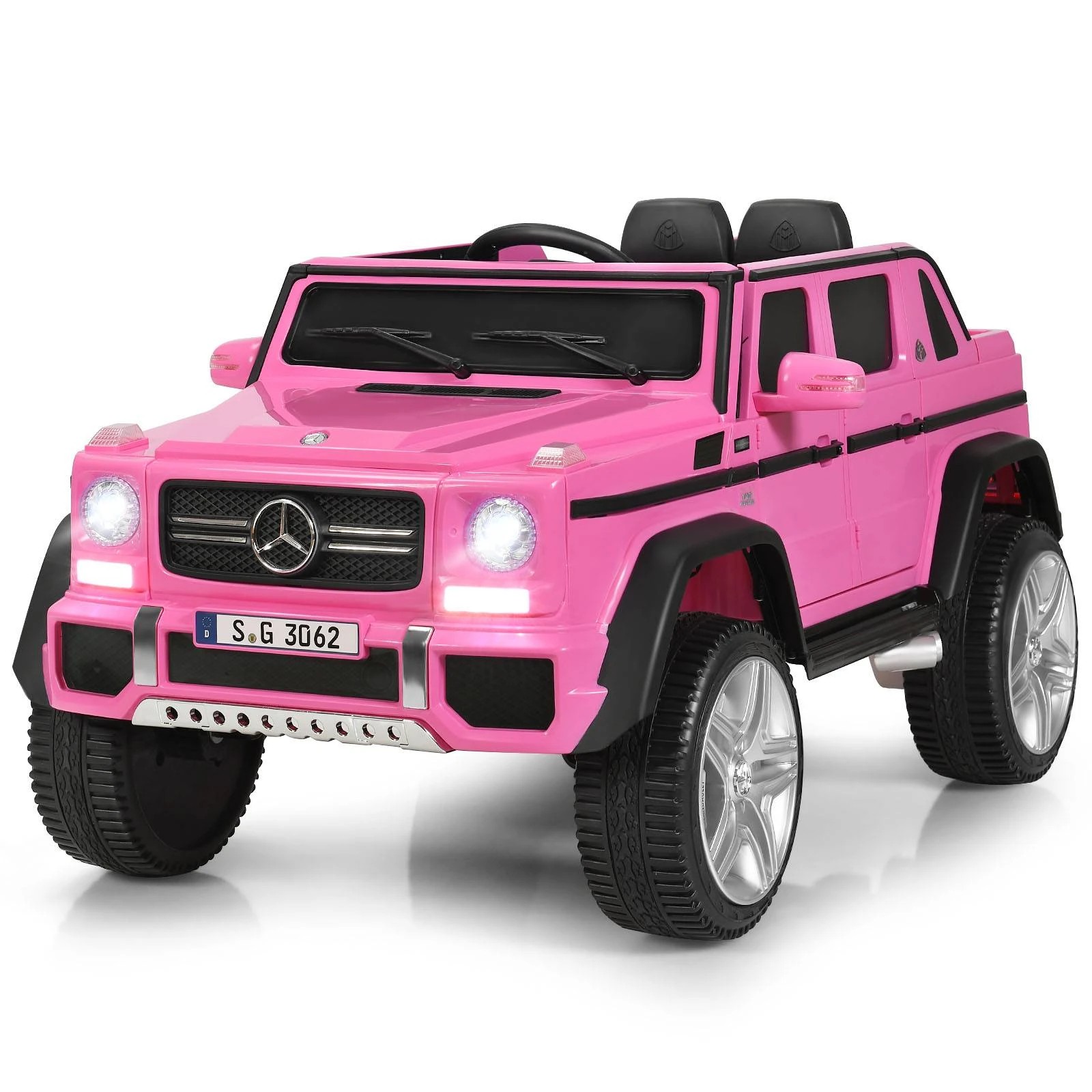 1 Costway Ride on Car Maybach & Benz Licensed 12V Ride on Toy - Pink, 1 of 1