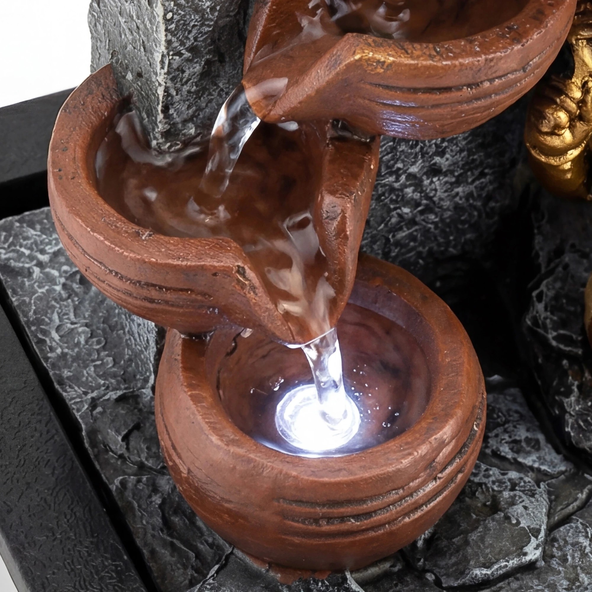4 Spector Desktop Fountain LED Tabletop Zen Mini Water Fountain Office Living Room, 4 of 8