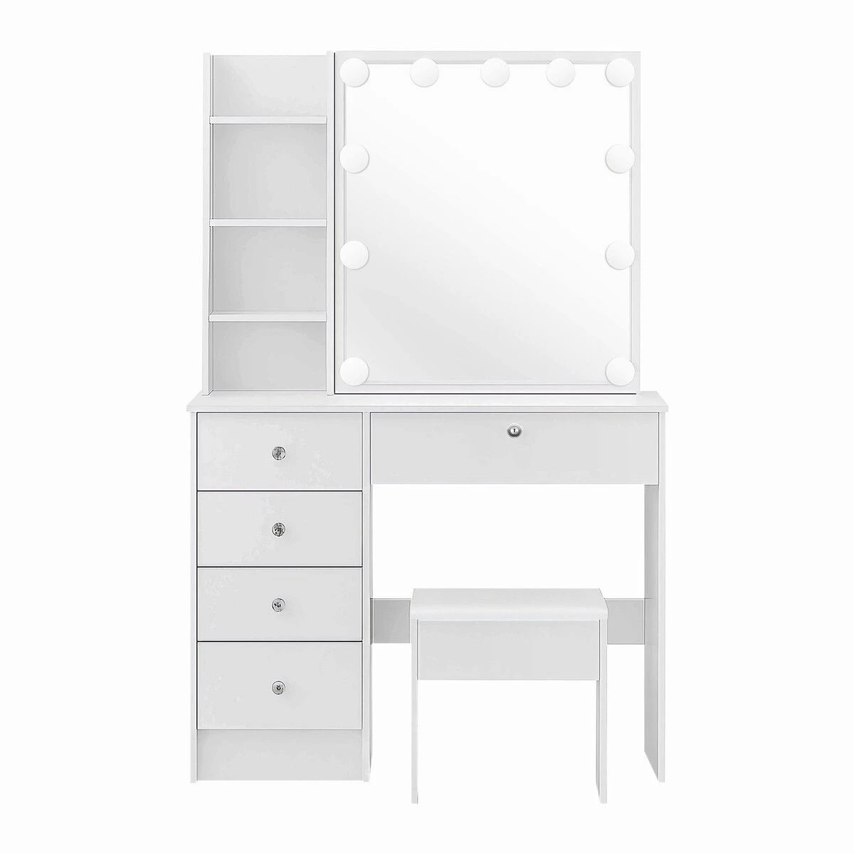 3 Ausway Dressing Table and Stool Set Bedroom Dresser, 3 of 4
