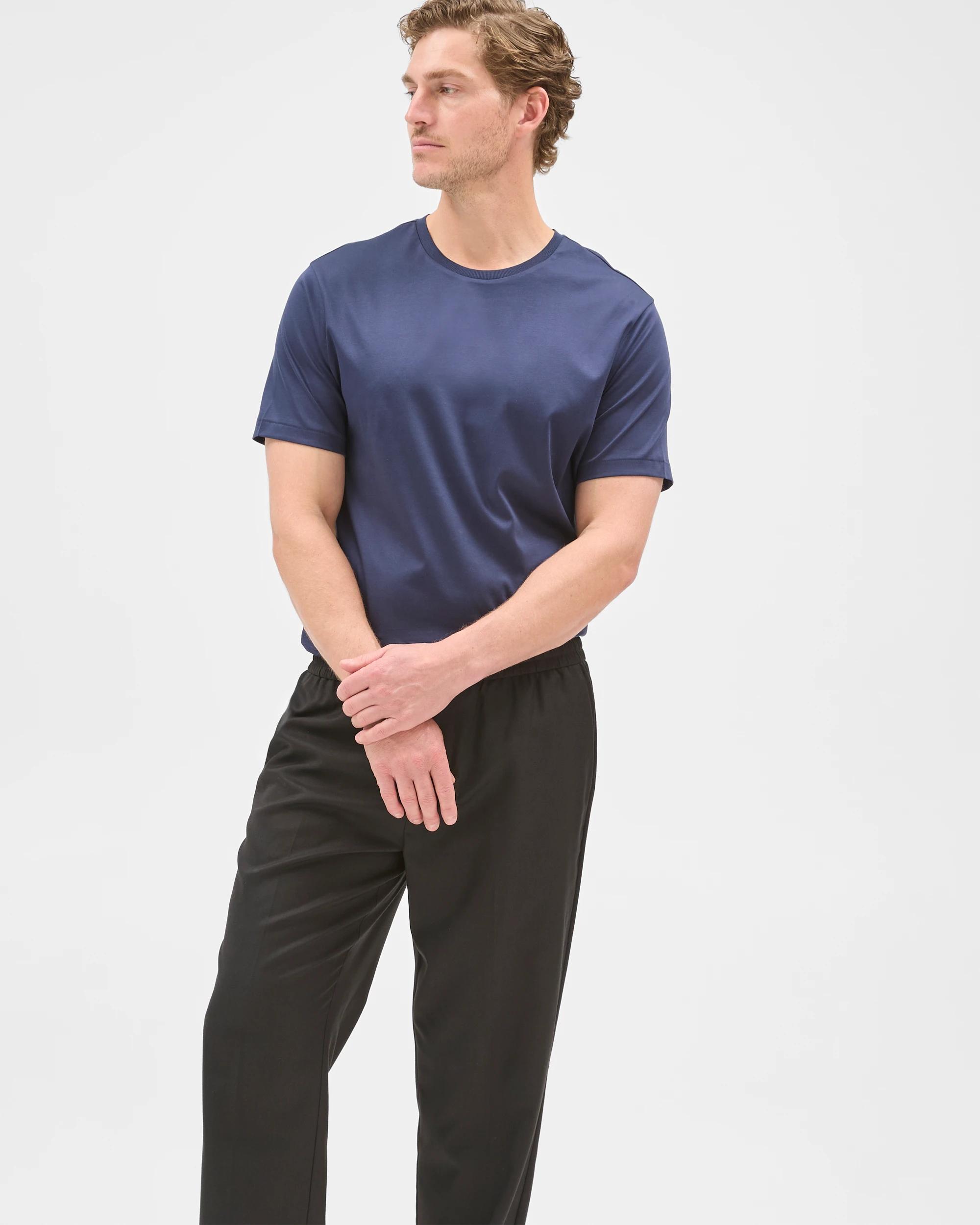 6 Preview Australian Cotton Interlock T-Shirt NAVY, 6 of 7
