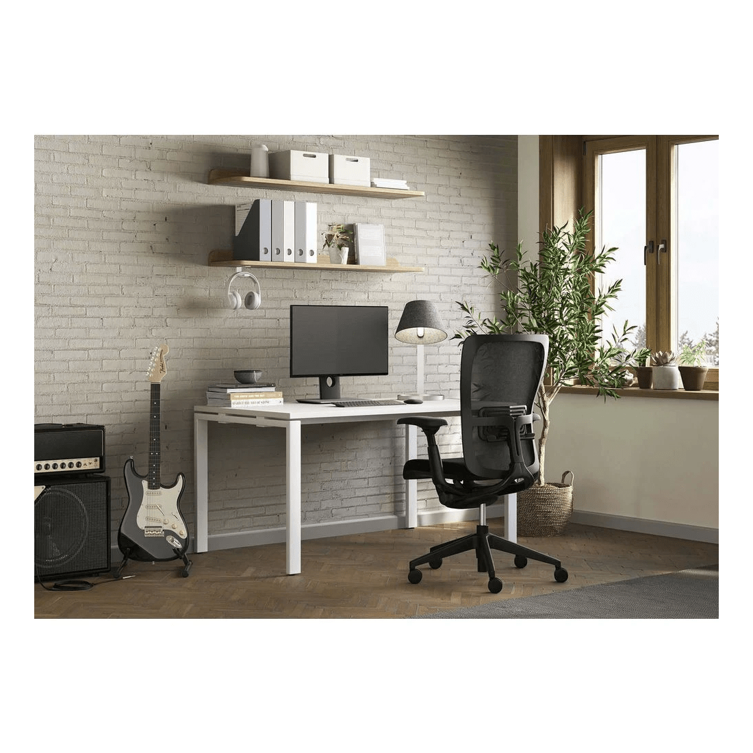 10 Haworth Zody Ergonomic Chair with Nylon Base and Arms Black, 10 of 10