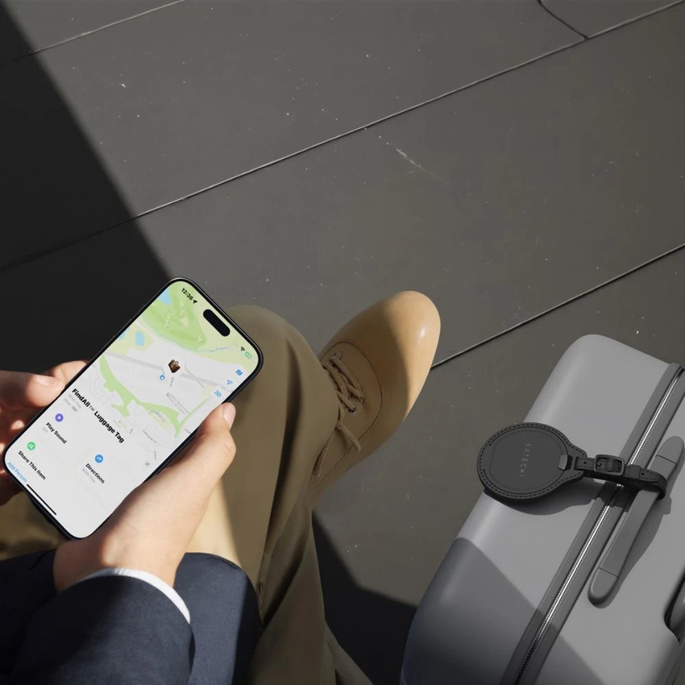 4 Satechi FindAll Vegan Leather Luggage Tag Black, 4 of 4