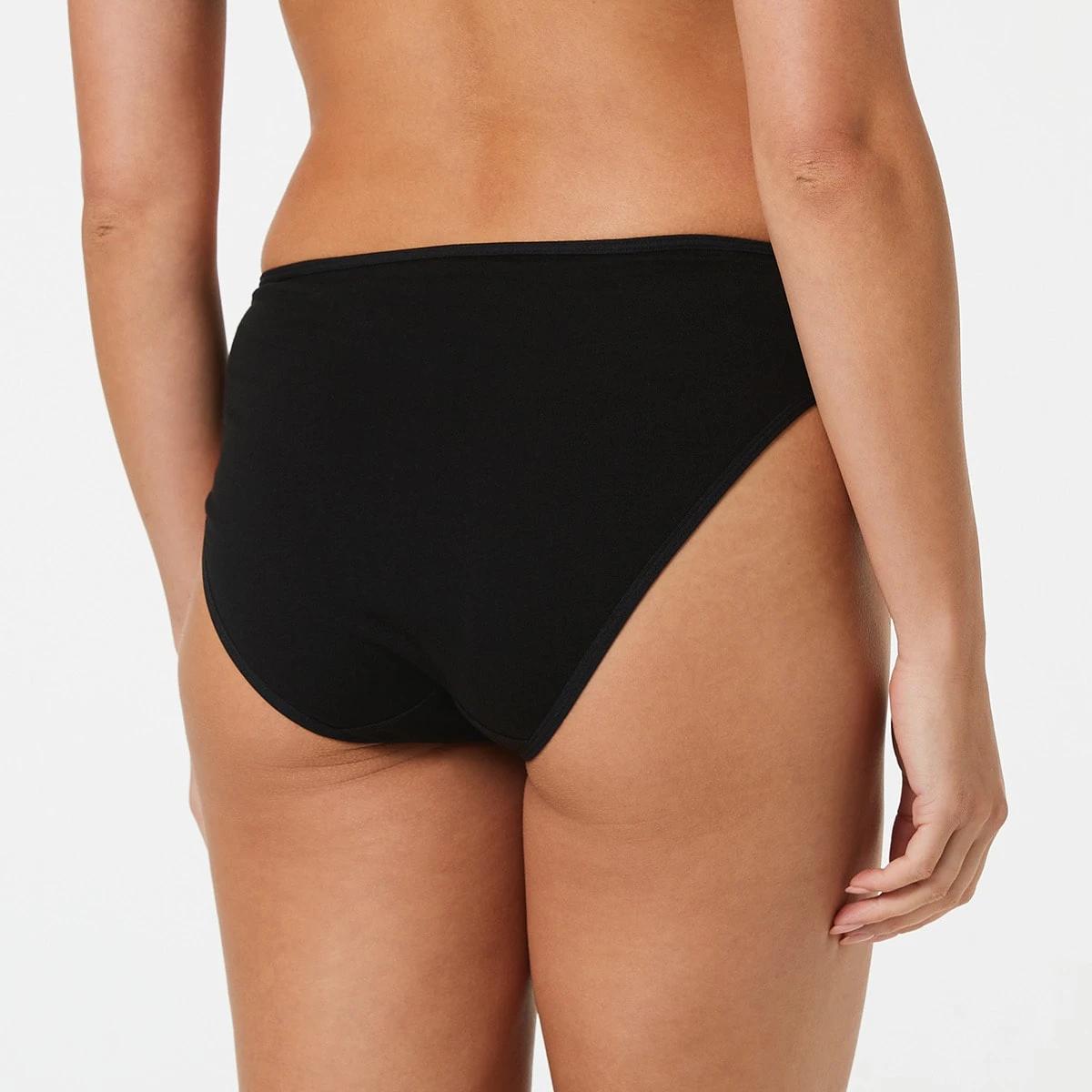 5 5 Pack Cotton Stretch Hi-Cut Briefs BLACK, 5 of 6