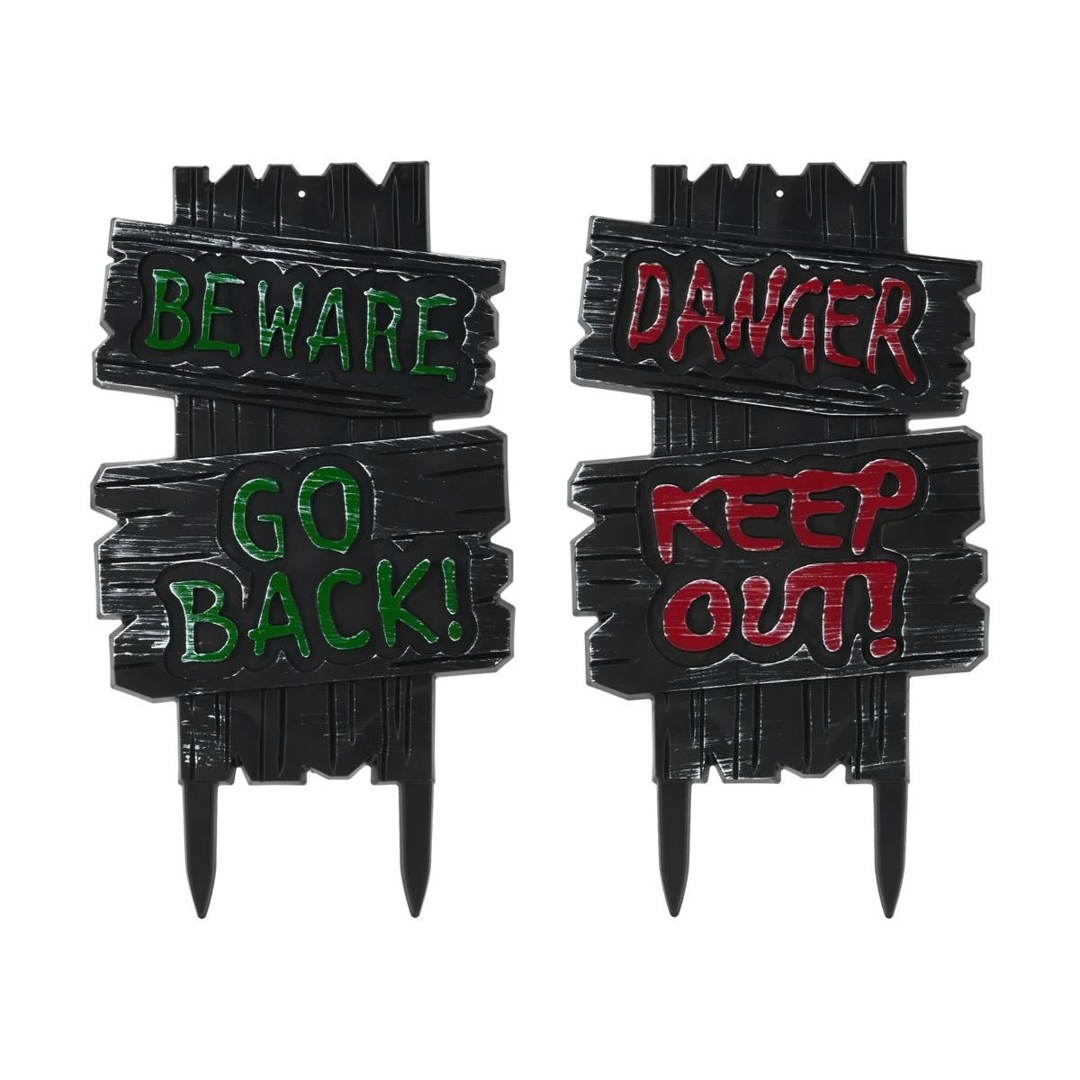 1 2 Pack Beware Garden Signs, 1 of 5