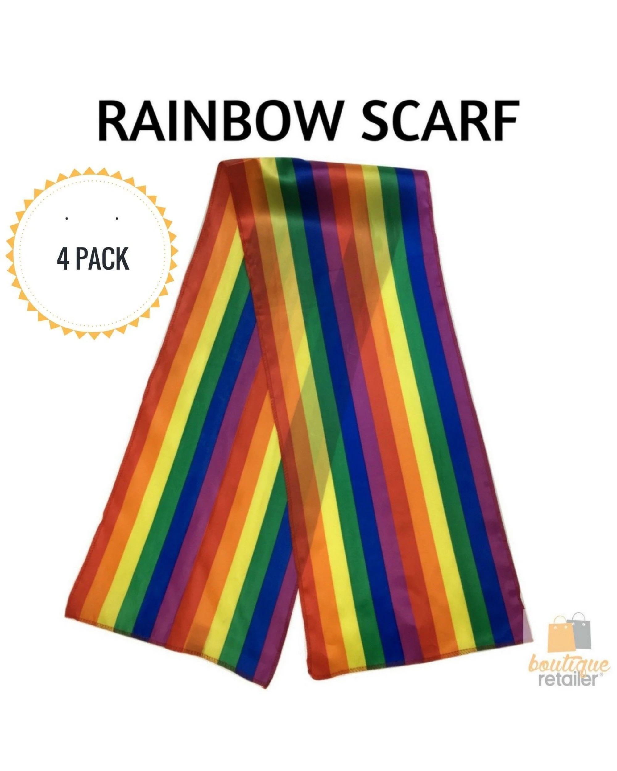 5 BR Costumes Rainbow Scarf Set for Pride Celebrations, 5 of 5