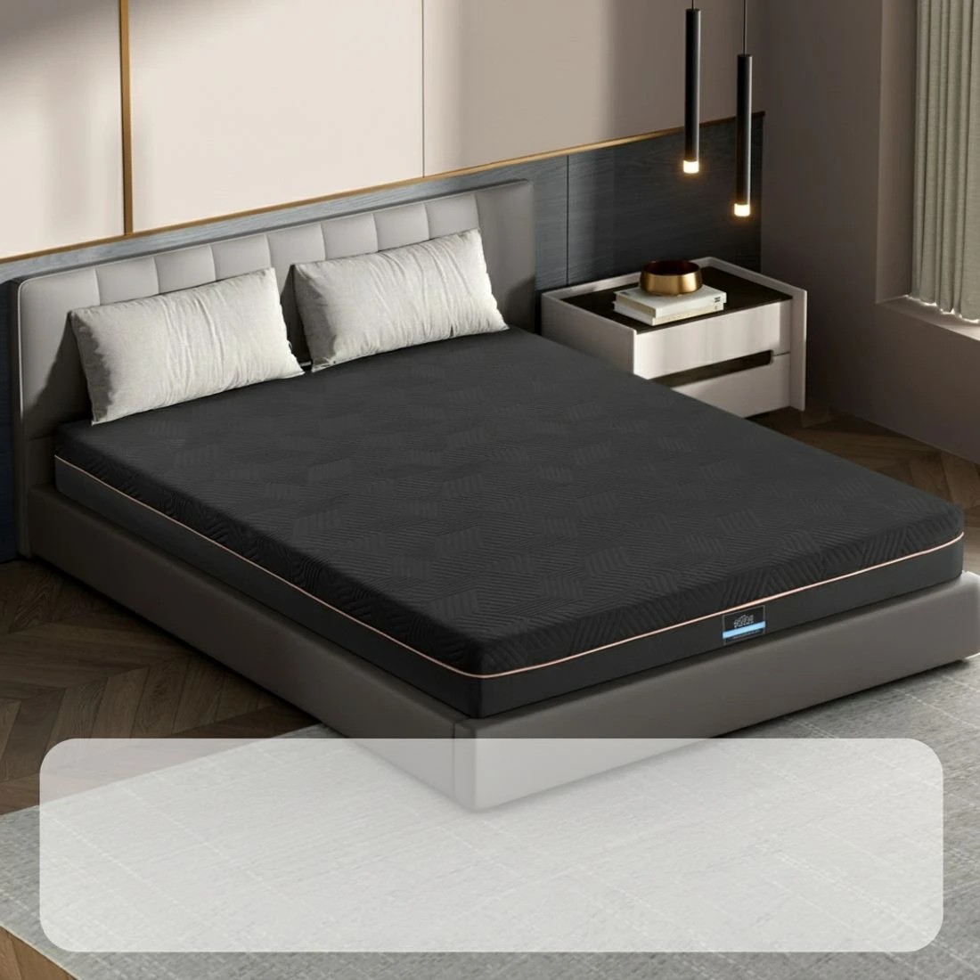 4 Giselle 18cm Memory Foam Mattress Tea Foam Cool Gel Foam Mattresses Double  Double Bed - Double Bed - Black, 4 of 10
