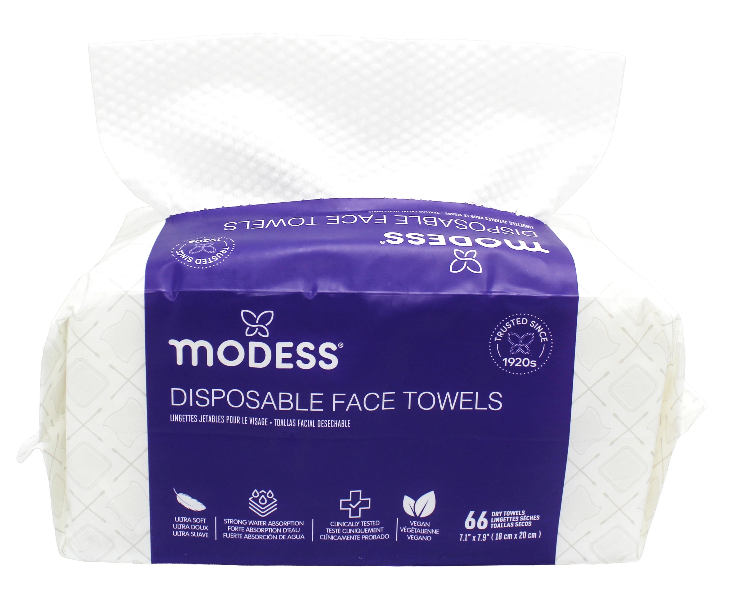 3 66 Pack Modess Disposable Dry Face Towels, 3 of 3