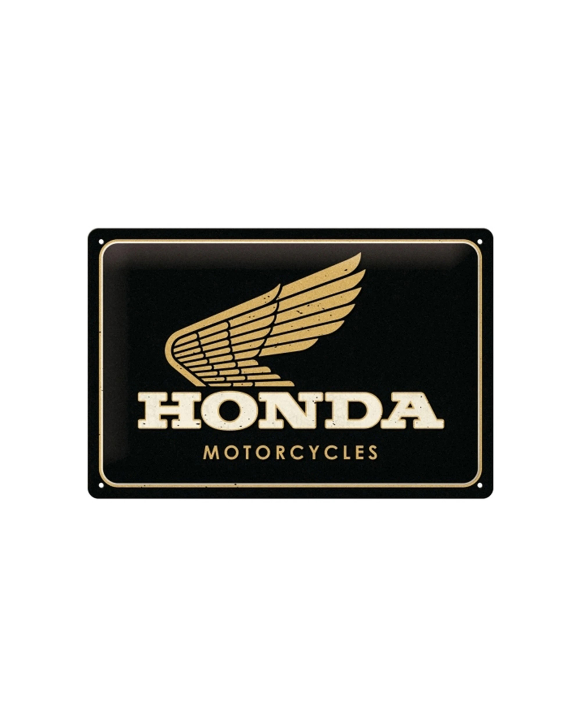 1 Nostalgic-Art Medium 20x30cm Metal Wall Art Sign Plaque - Honda MC Motorcycles - Black, 1 of 1