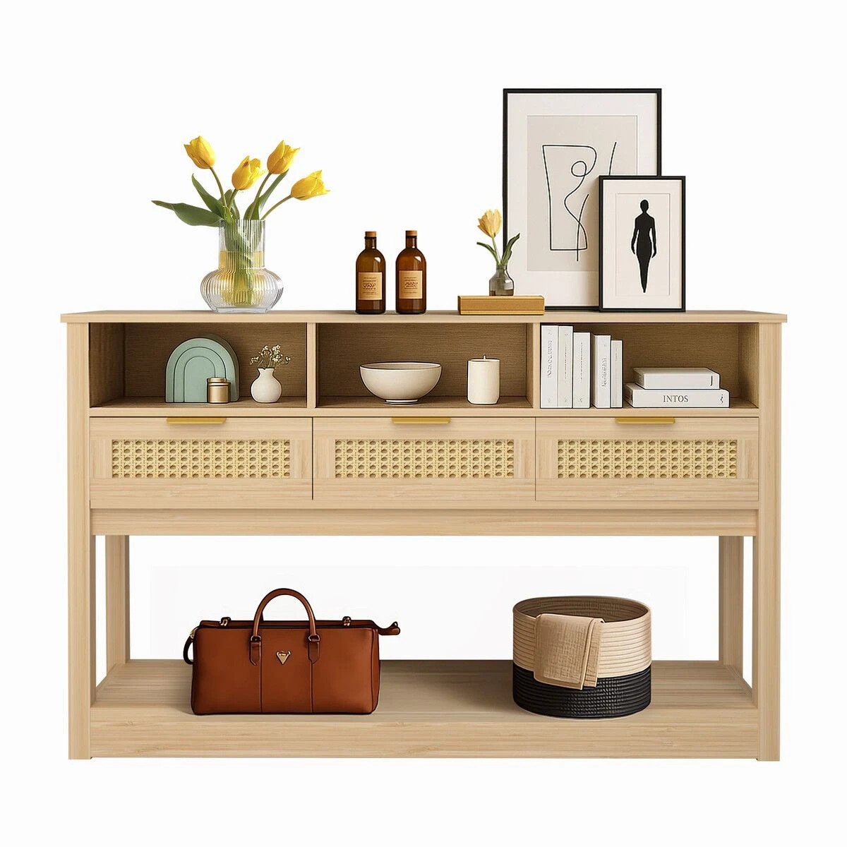 4 LUXSUITE Console Table End Hall Sofa Accent Narrow Side Couch, 4 of 5