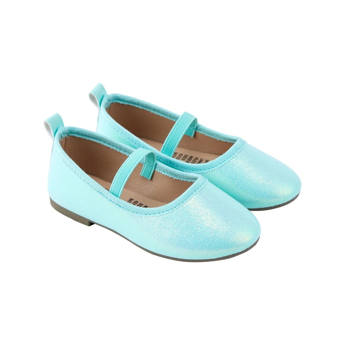 4 Junior Glitter Flats Aqua, 4 of 5