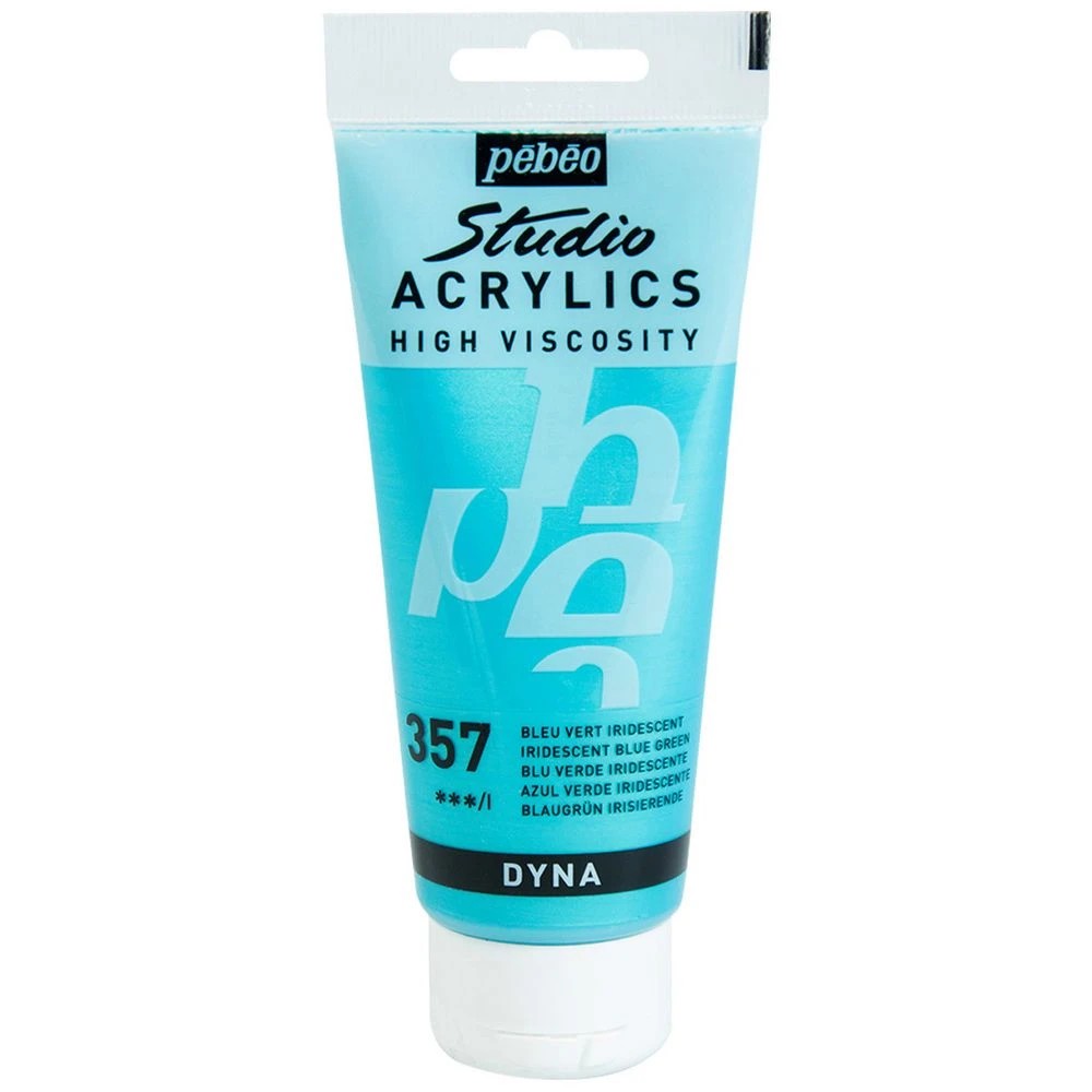 1 Pebeo Studio Acrylic Paint 100mL Blue Green, 1 of 2