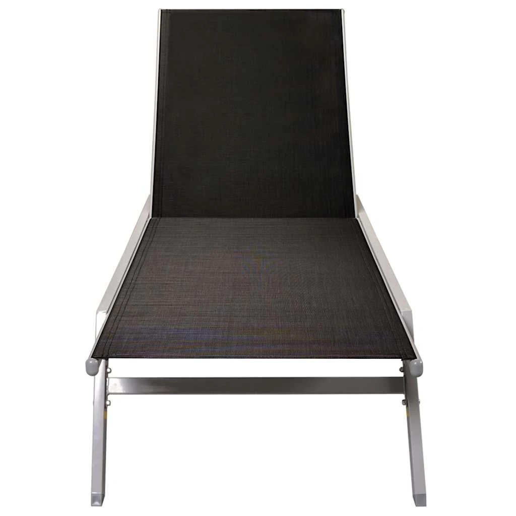 4 vidaXL Sun lounger Adjustable Armrests - Black, 4 of 7