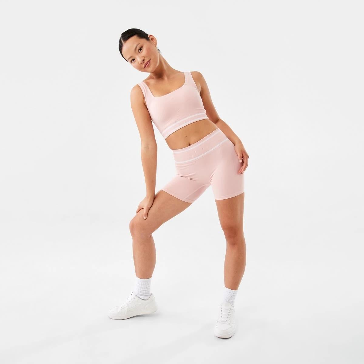2 Active Womens Seamfree Tipping Bike Shorts Qurtz Pink, 2 of 6
