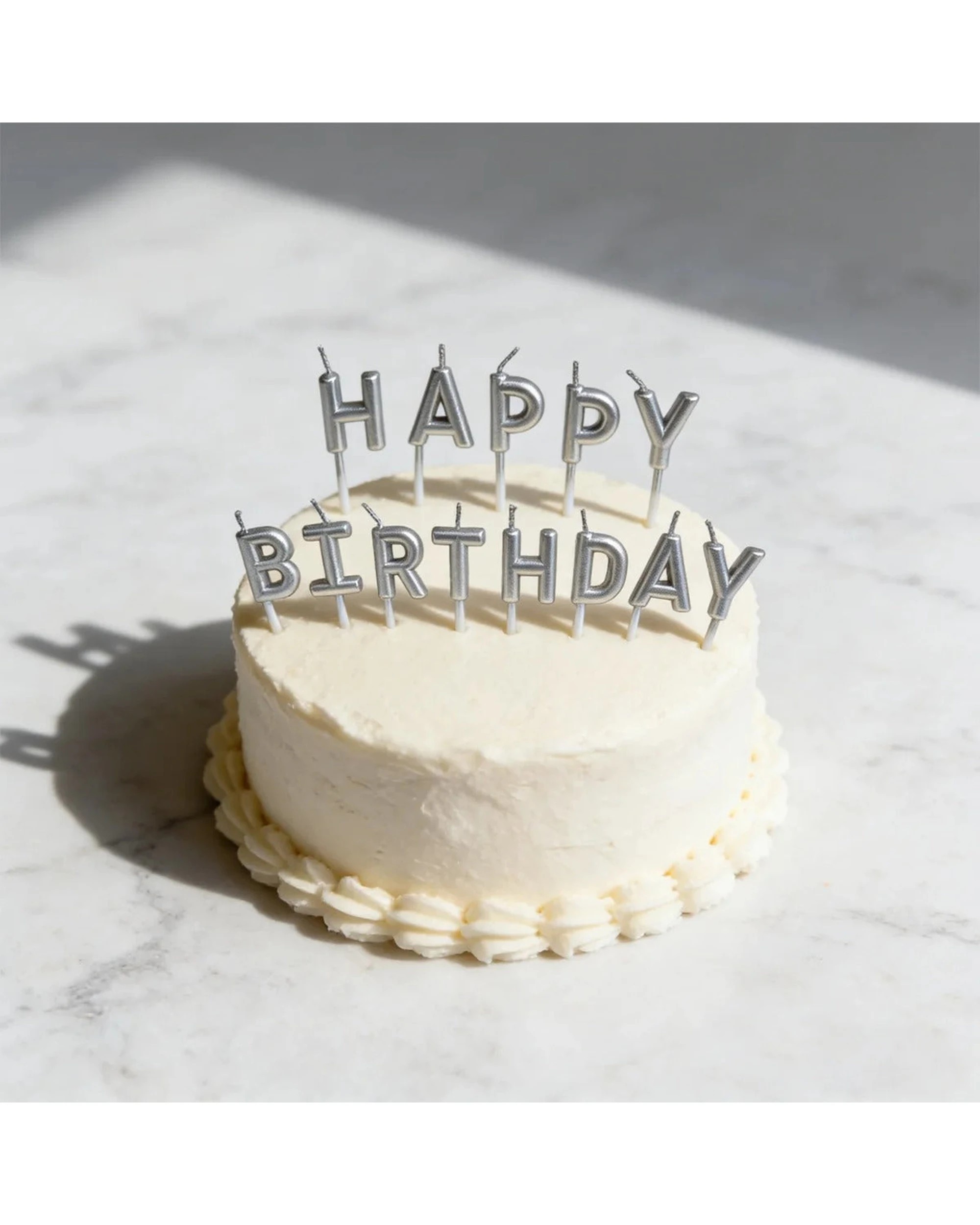 2 Party Maker 12pc Happy Birthday Candles Supplies Celebration Decoration Set - Silver, 2 of 2