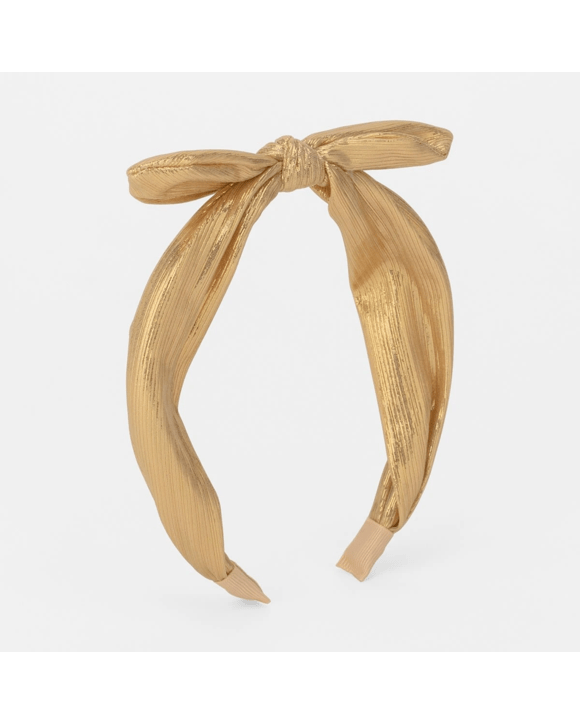 Bow Hairband - Gold Tone