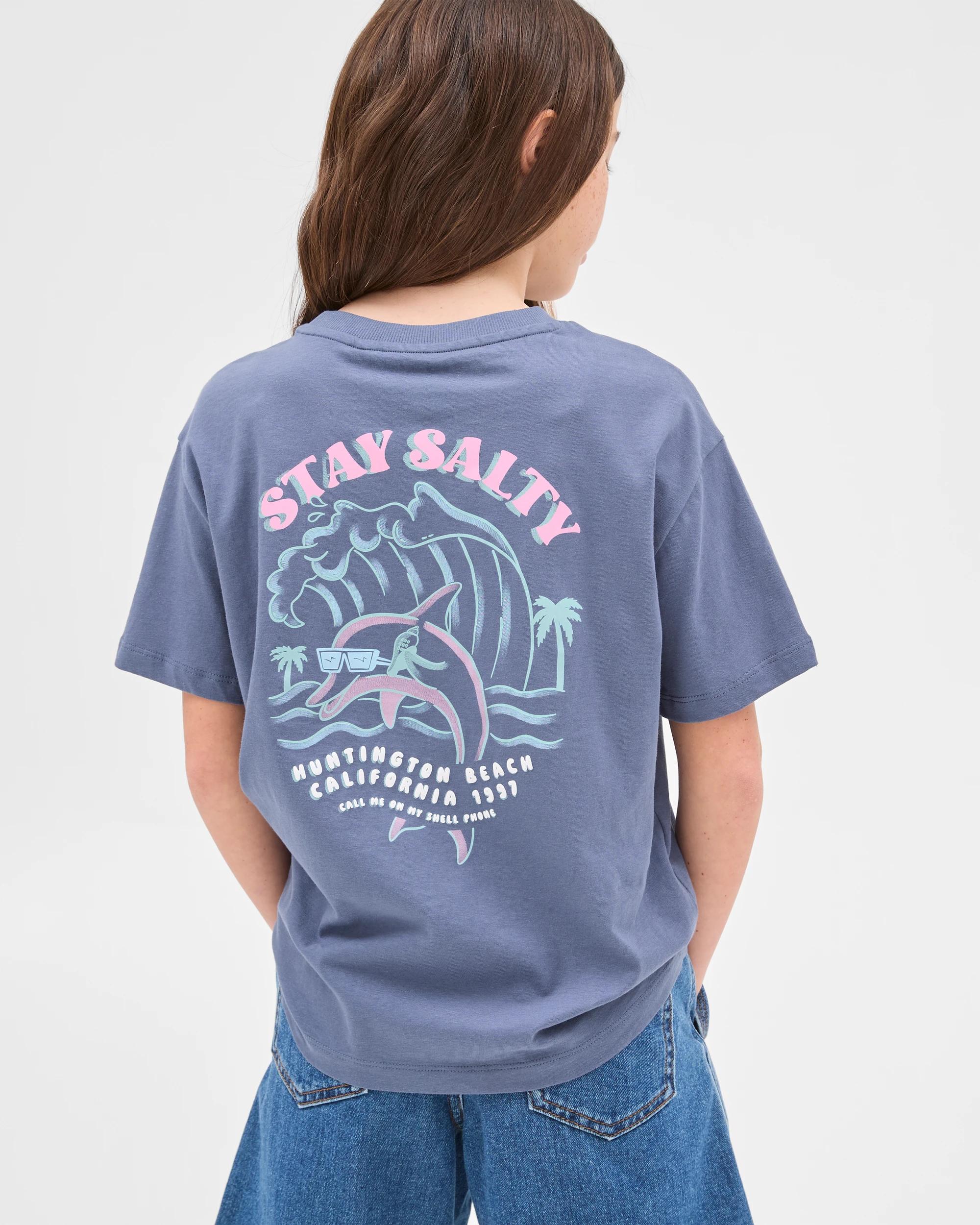 3 Target Australian Cotton Longline Print T-shirt NAVY SHELL PHONE, 3 of 7