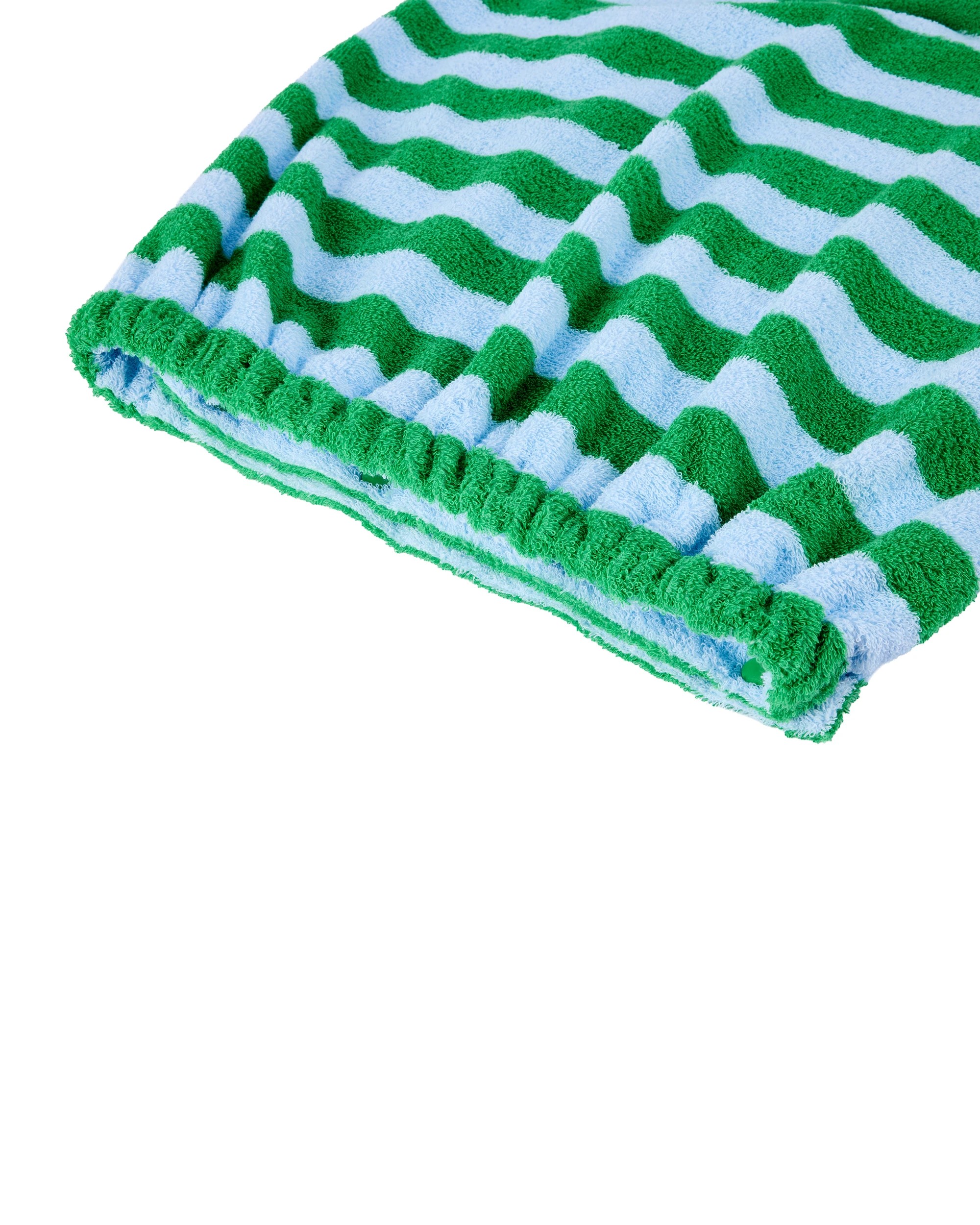 4 OXX Bodycare Cotton Body Wrap Towel - Blue and Green, 4 of 5