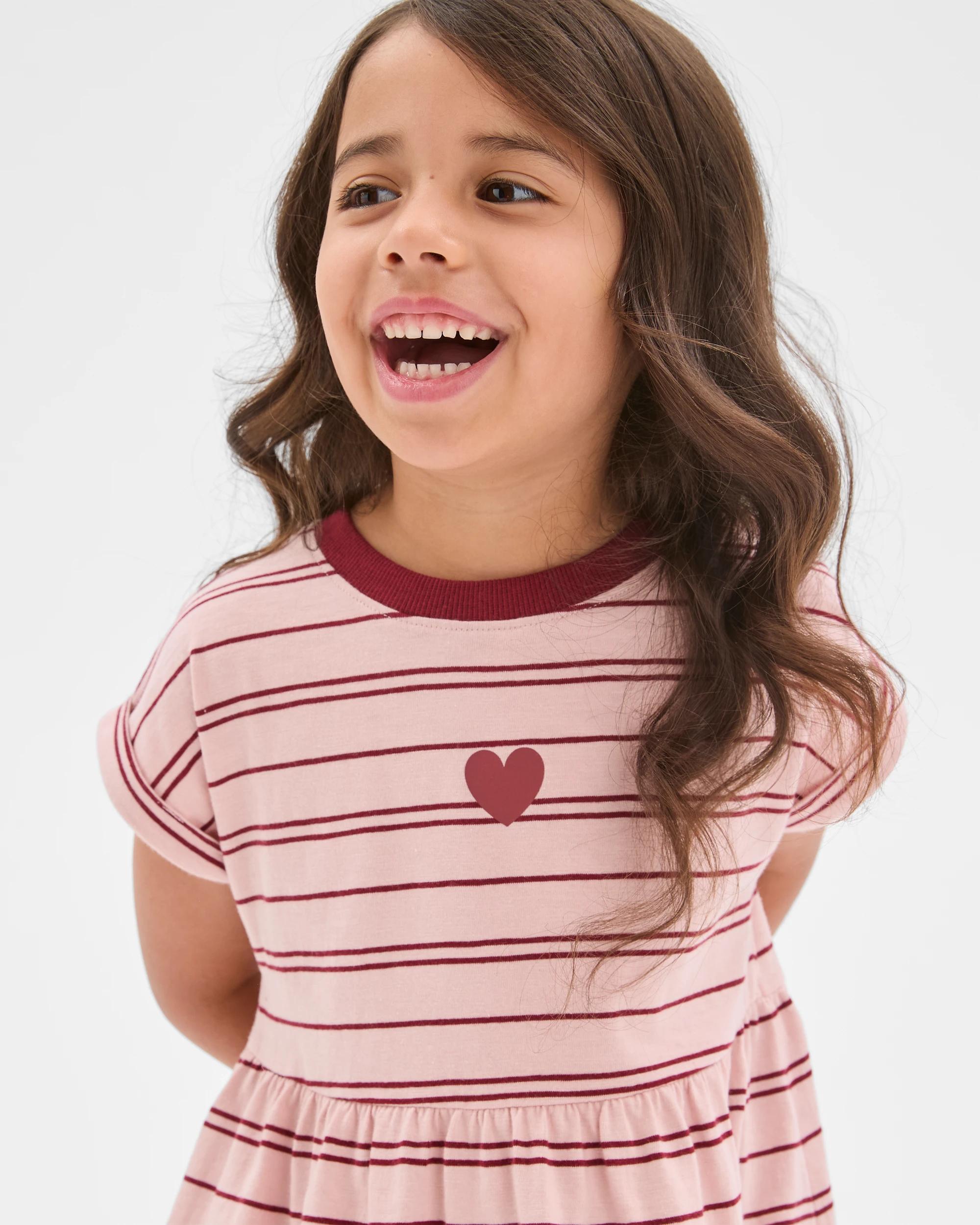 3 Target Kids Australian Cotton Knit Dress RED/WHITE STRIPE AOP, 3 of 6