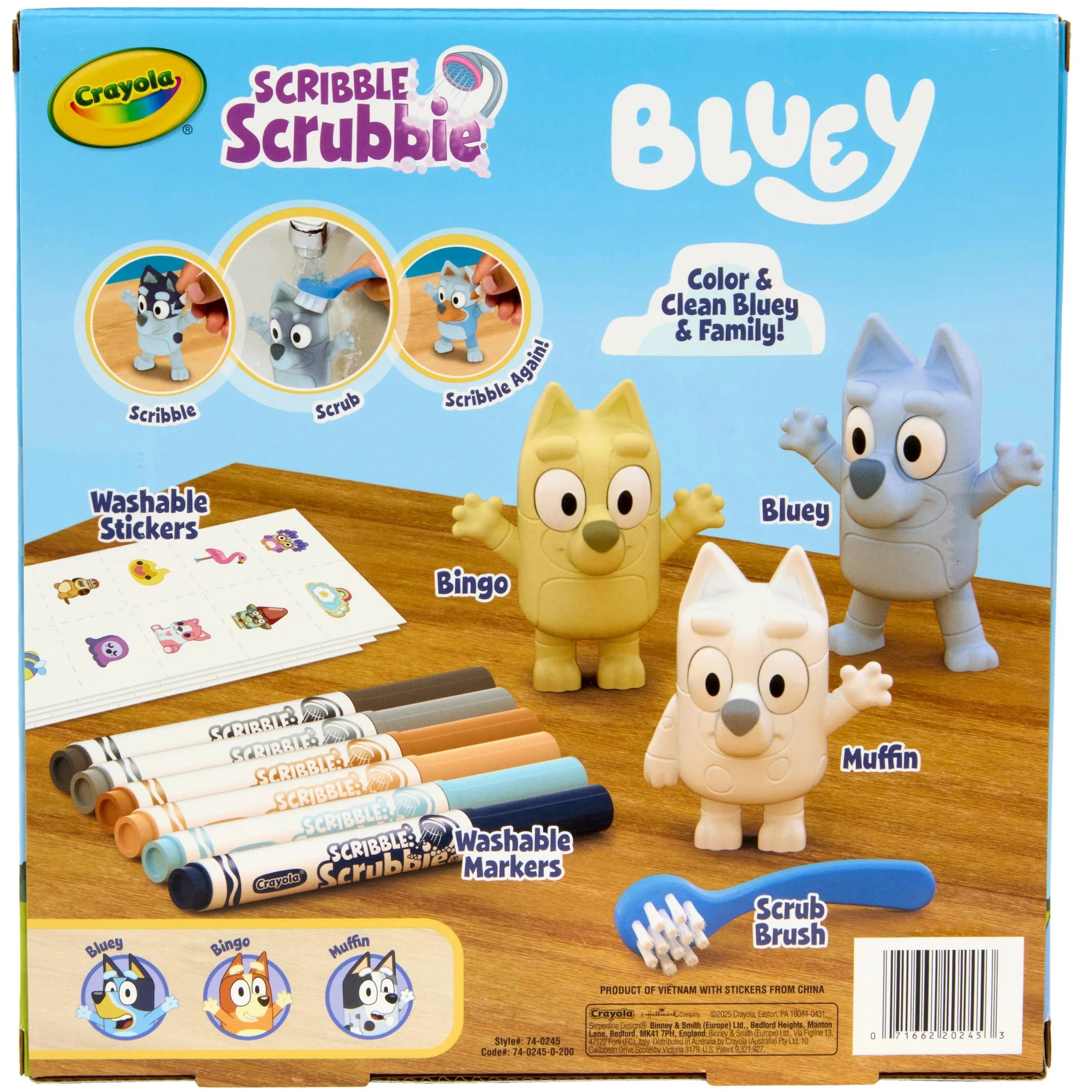 2 Crayola Bluey Scribble Scrubbie Playset, 2 of 8