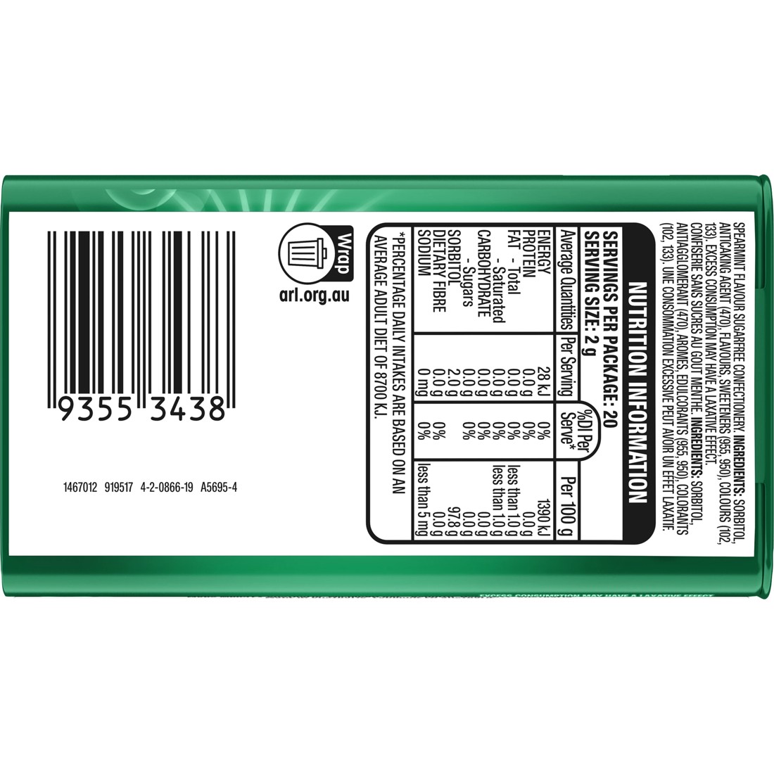 2 Wrigley's Eclipse Spearmint Tin 40g, 2 of 6
