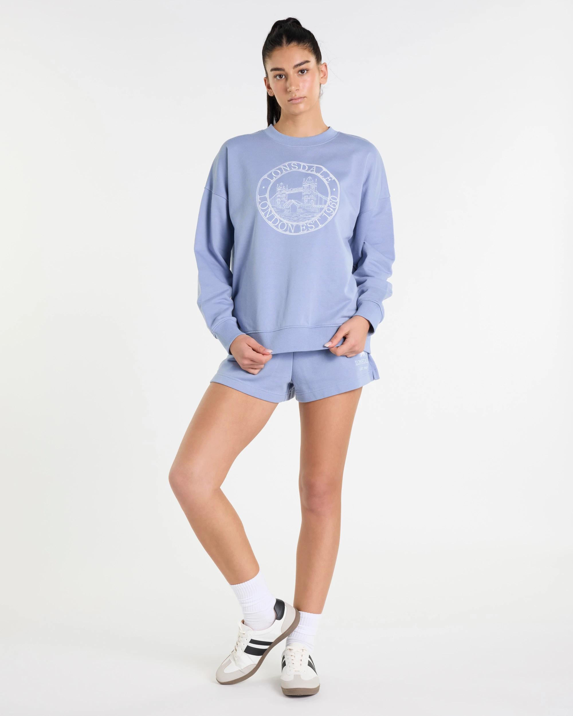 5 Boxy Heritage Sweat Jumper - Lonsdale London BLUE, 5 of 5