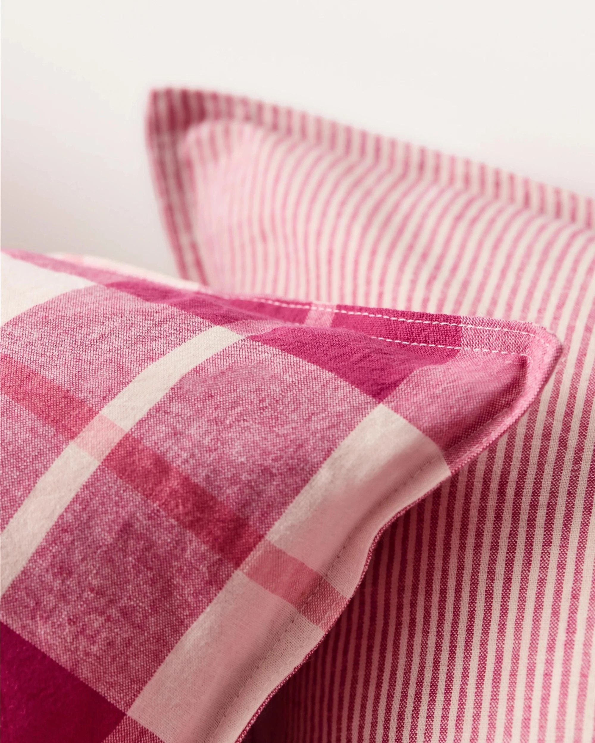 5 Target Ashlee Check Linen/Cotton European Pillowcase - Queen Bed - Pink, 5 of 7