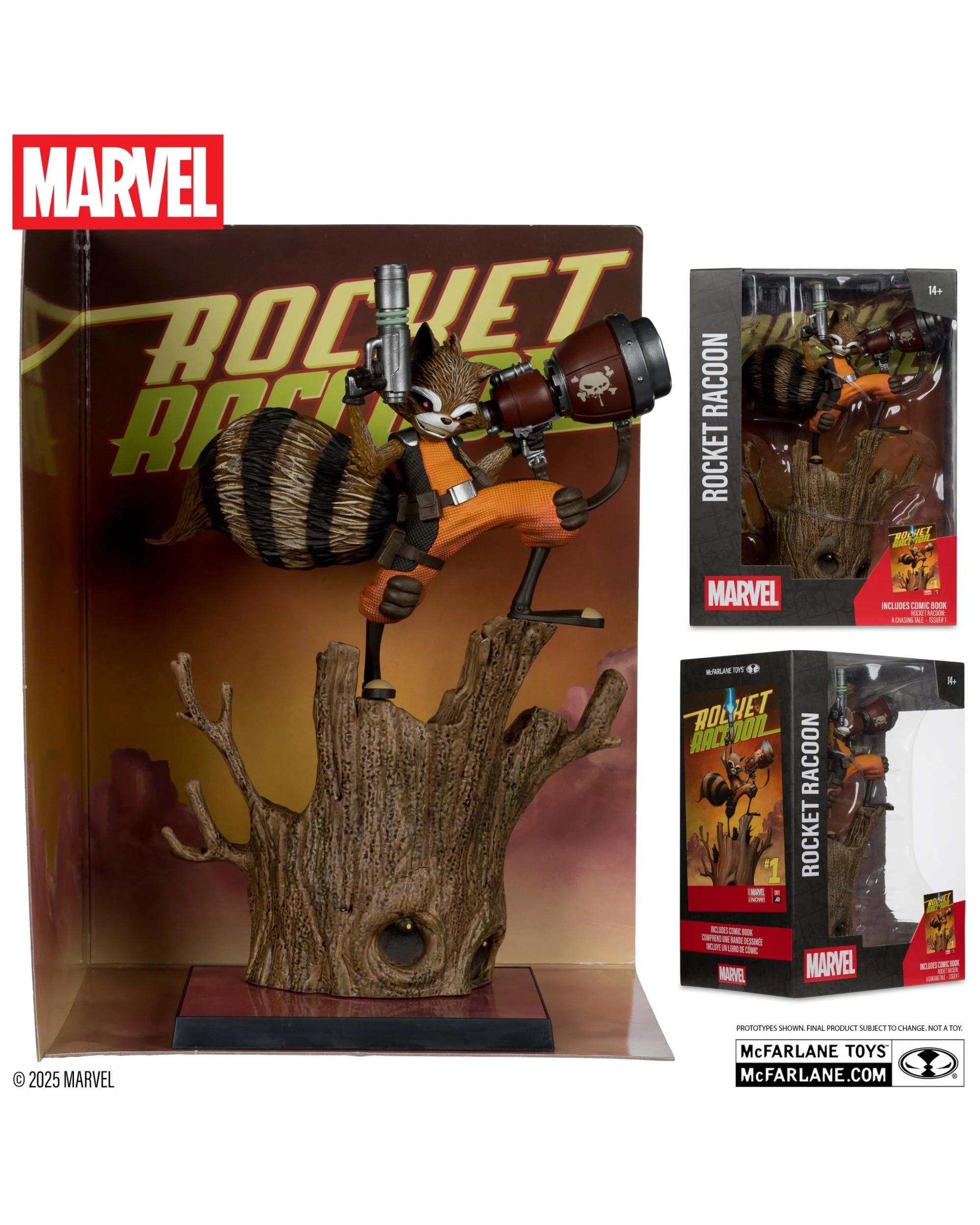 2 Marvel Rocket Raccoon #1 Chasing Tale 1:6 Scale Figure, 2 of 10