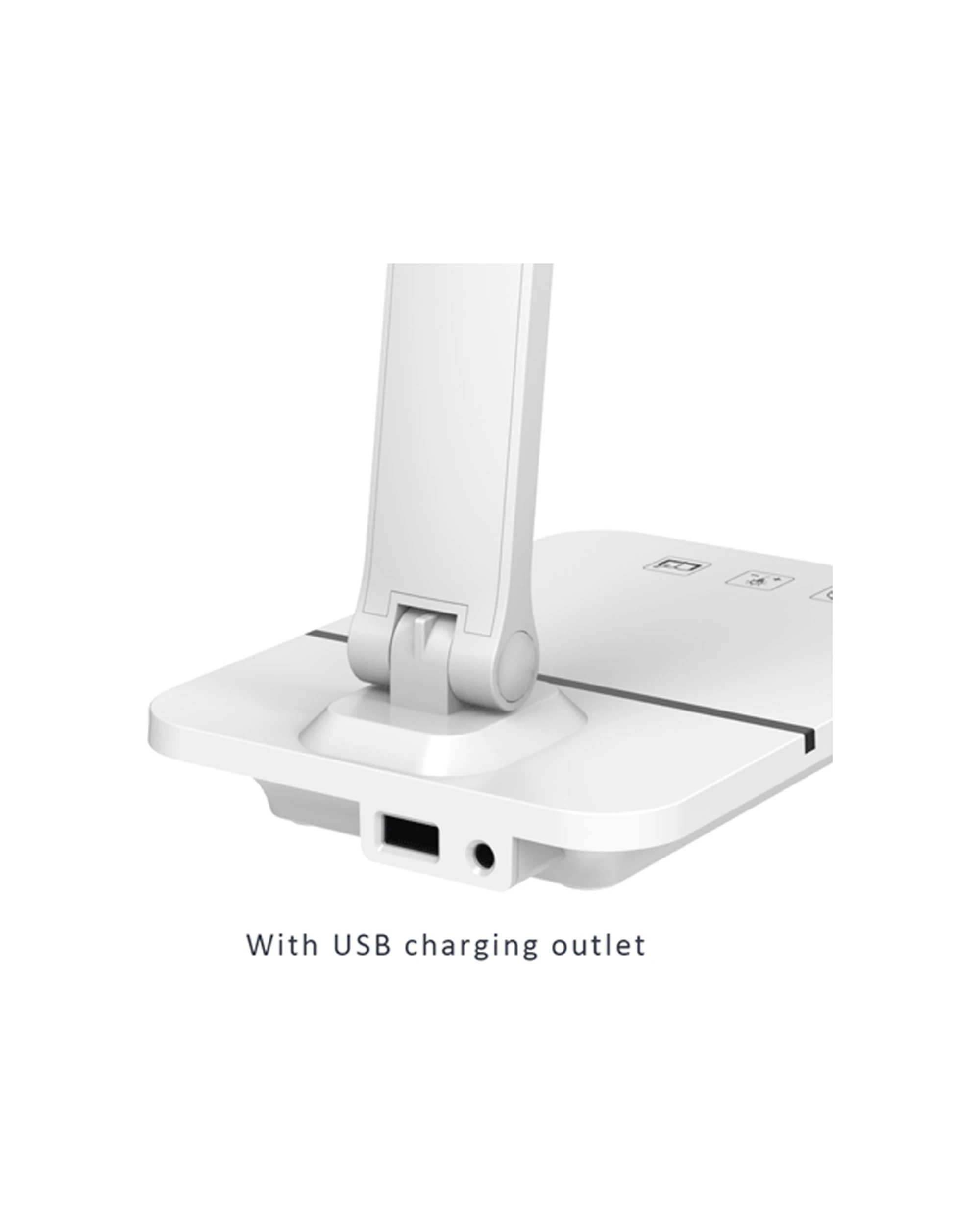 3 Sansai Smart Led Adjustable Position Dimmable Desk Lamp W/ Usb Outlet 7w 450lm
 - White, 3 of 4