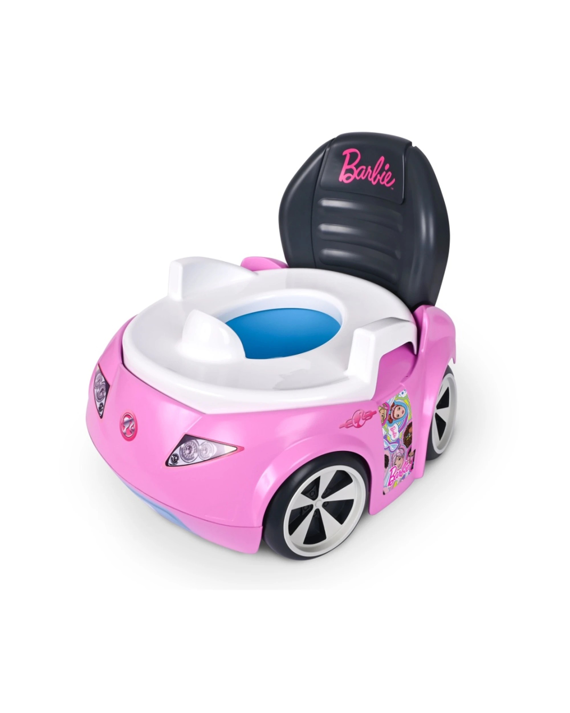 1 Barbie 2-in-1 Convertible Car Transitional Seat Potty Trainer - Pink, 1 of 4