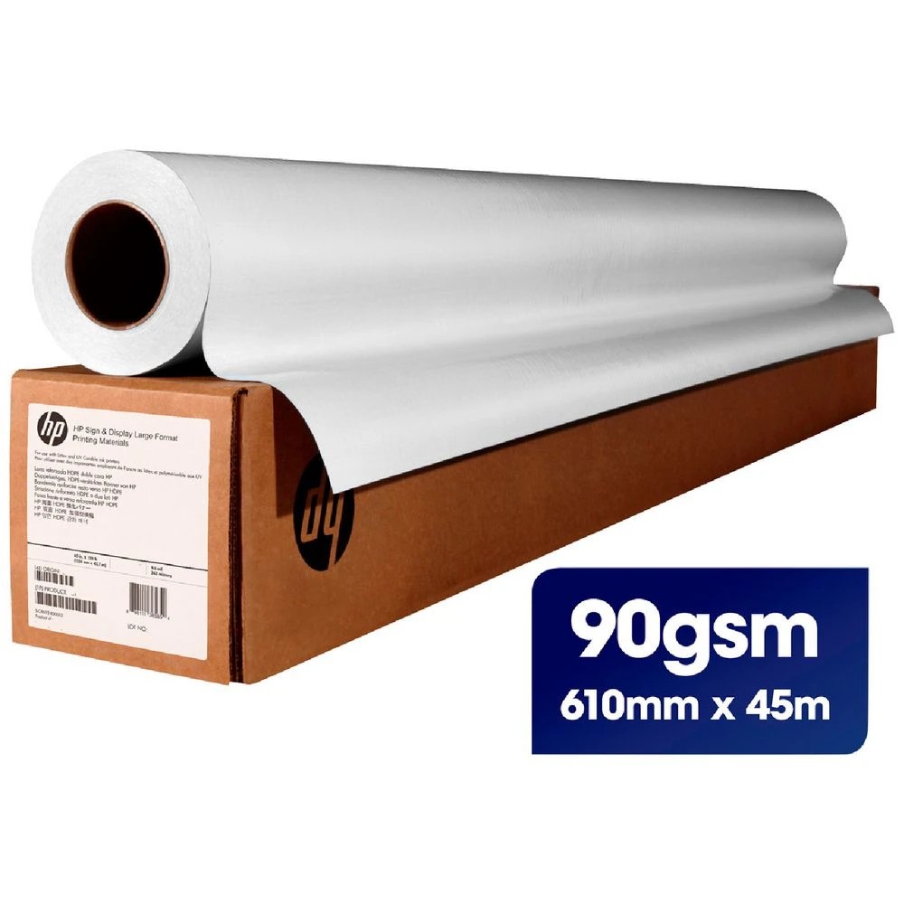 1 HP Bright White 90gsm Inkjet Paper 610mm x 45m, 1 of 1