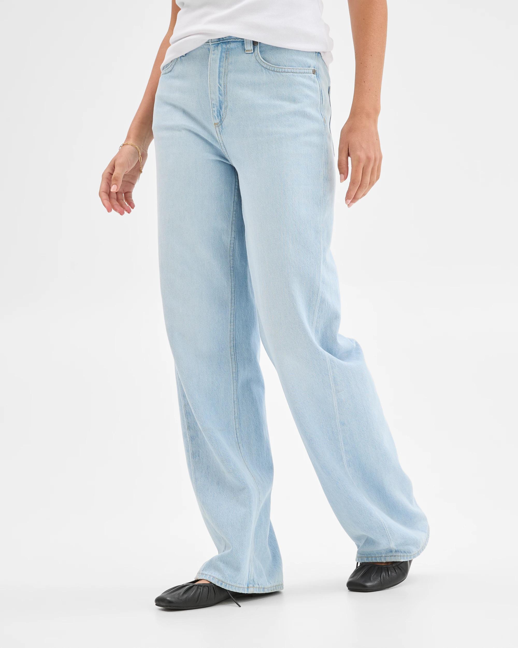 2 Target Denim Denim Imogen Mid Rise Wide Leg Jeans SUNBLEACHED, 2 of 5