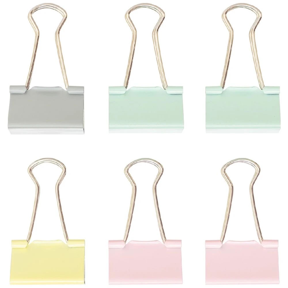 1 Otto Foldback Clips 32mm Pastel 6 Pack, 1 of 4