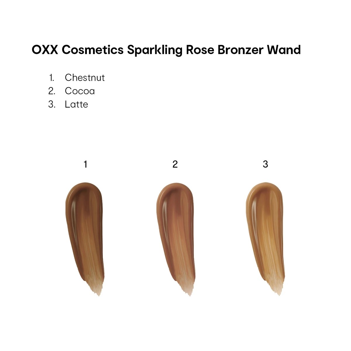 5 OXX Cosmetics Sparkling Rose Bronzer Wand - Latte, 5 of 9