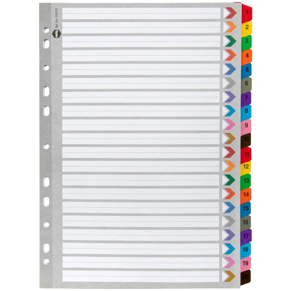 1 Marbig Reinforced A4 1-20 Tab Divider, 1 of 2
