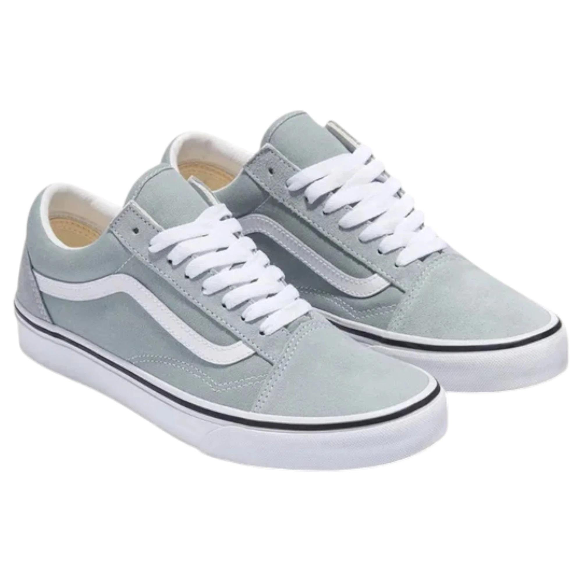 3 Vans Unisex Old Skool Low Top Color Theory Pure Grey Lace Up Shoes GREY, 3 of 6