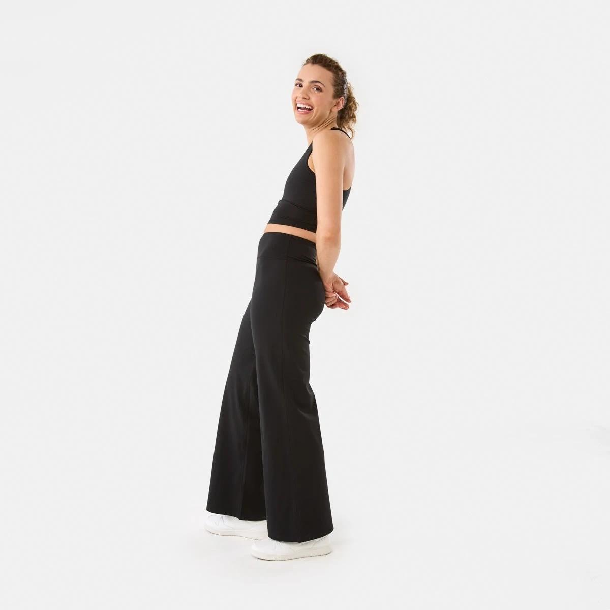 3 Active Womens Ultrasoft Longline Crop Top BLACK, 3 of 7