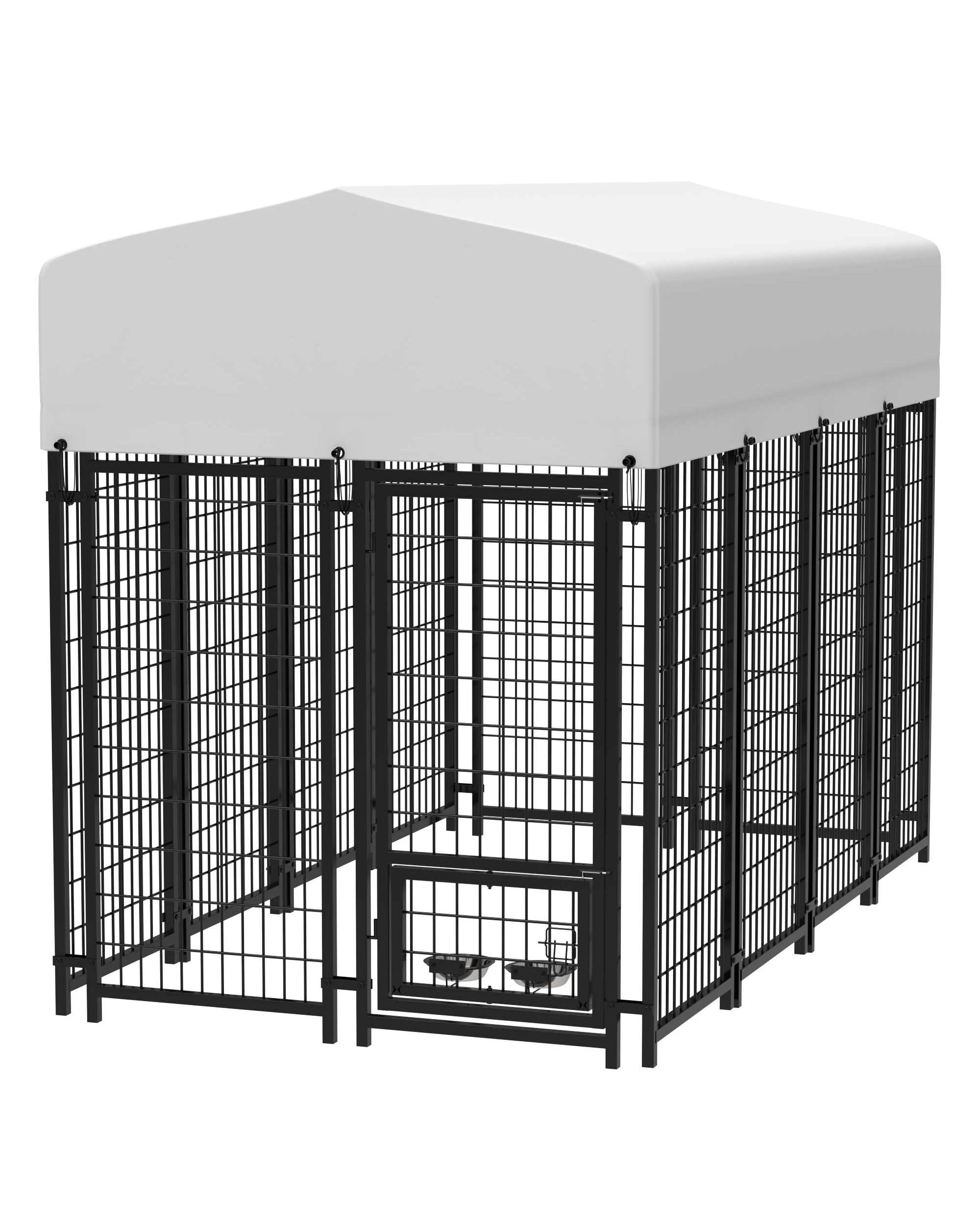4 Advwin 2.4M Dog Kennel Large House Pet Run Cage Outdoor Enclosure, 4 of 9